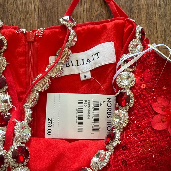 Elliatt Adeline Embellished Sequin Tweed Mini Dress - Picture 5 of 6